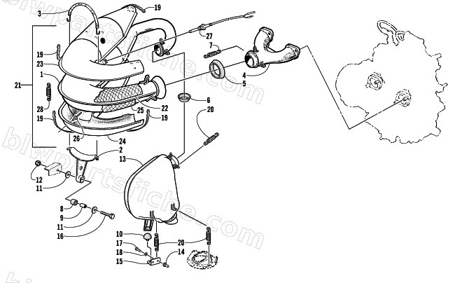 EXHAUST ASSEMBLY diagram