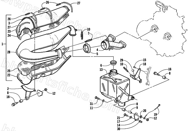 EXHAUST ASSEMBLY diagram