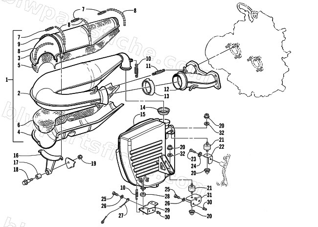 EXHAUST ASSEMBLY diagram