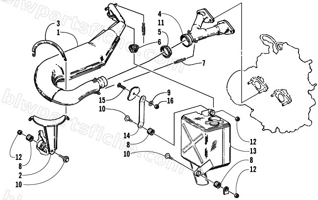 EXHAUST ASSEMBLY diagram