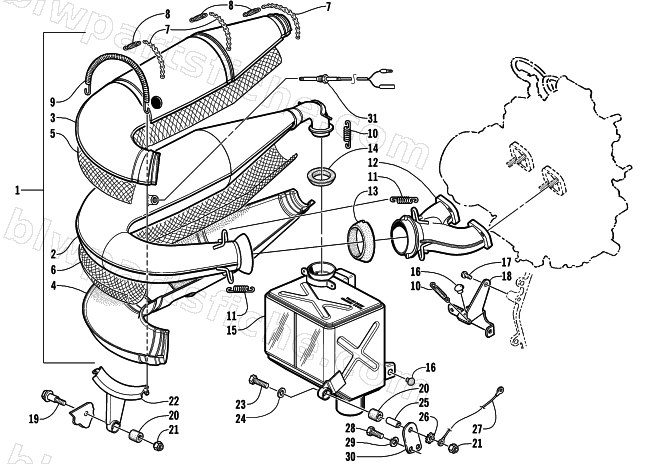 EXHAUST ASSEMBLY diagram