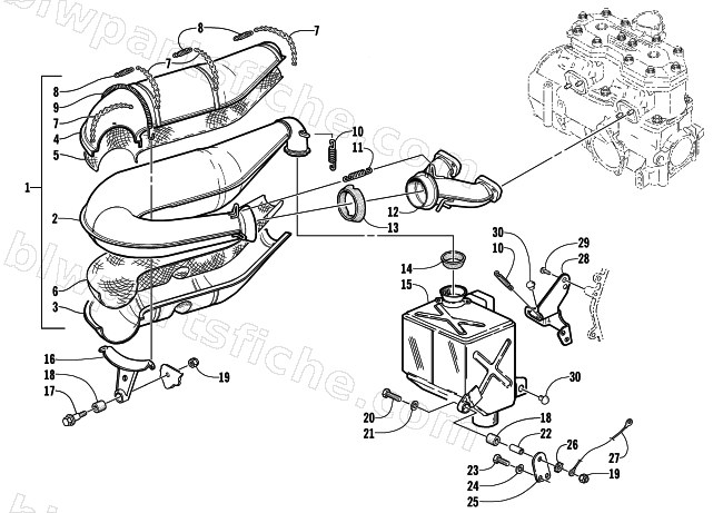 EXHAUST ASSEMBLY diagram