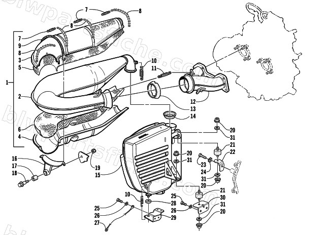EXHAUST ASSEMBLY diagram