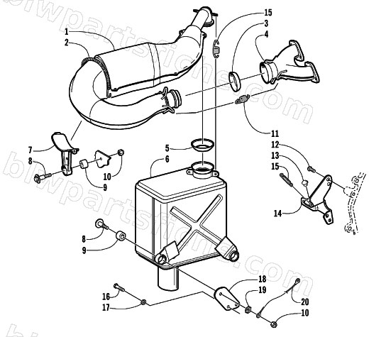 EXHAUST ASSEMBLY diagram