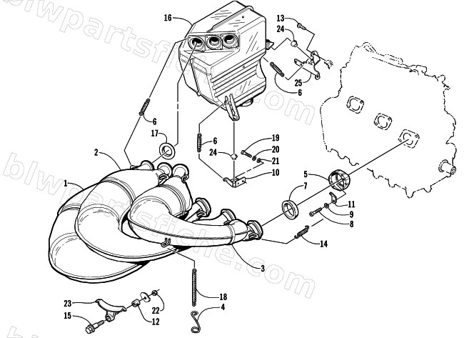 EXHAUST ASSEMBLY diagram