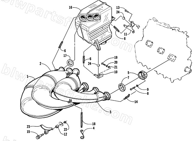 EXHAUST ASSEMBLY diagram