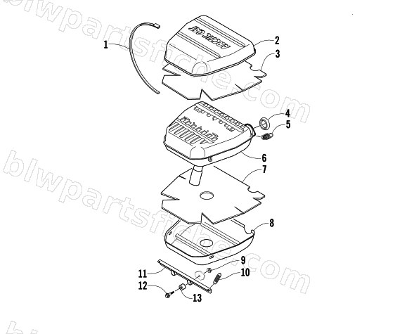 EXHAUST ASSEMBLY diagram