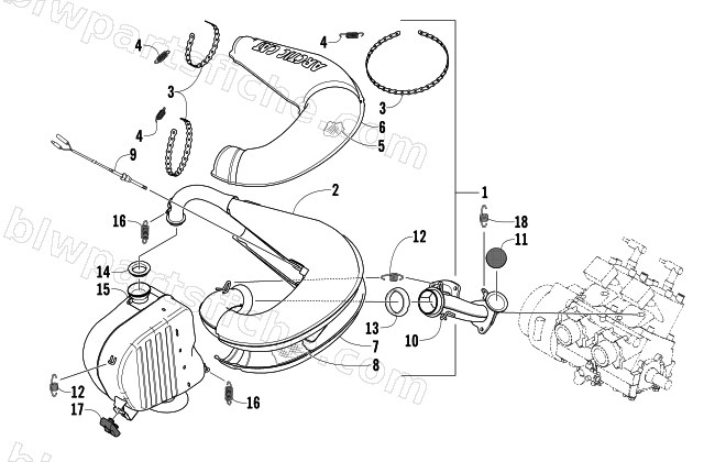 EXHAUST ASSEMBLY diagram
