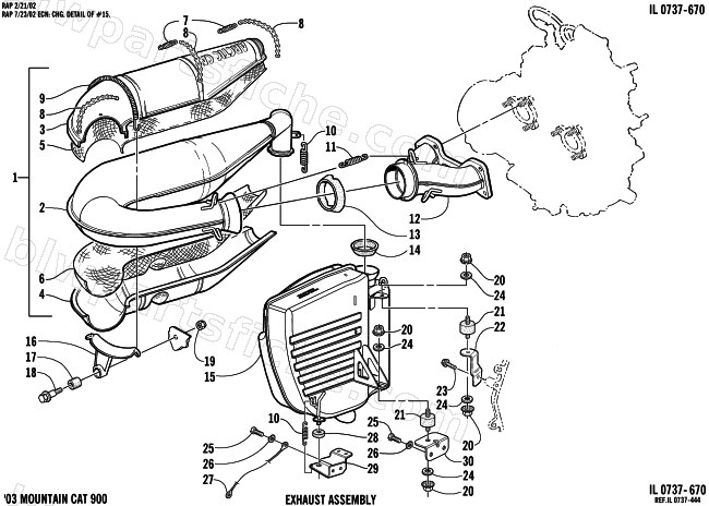 EXHAUST ASSEMBLY diagram