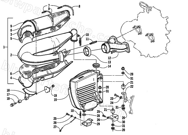 EXHAUST ASSEMBLY diagram