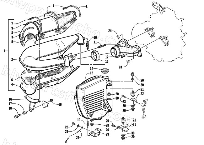 EXHAUST ASSEMBLY diagram