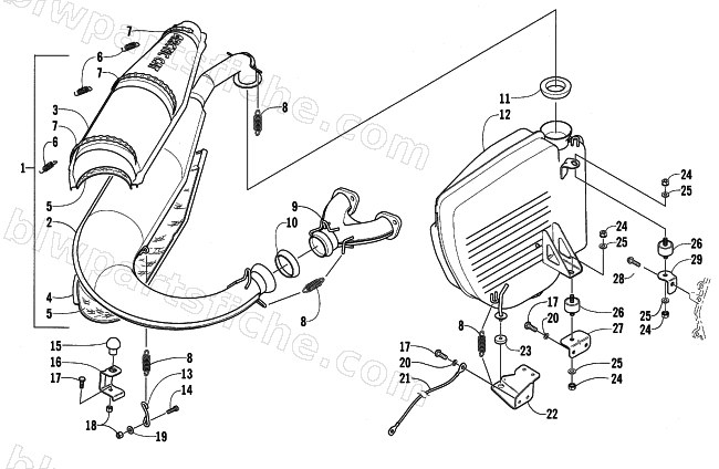 EXHAUST ASSEMBLY diagram