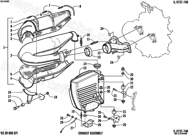 EXHAUST ASSEMBLY diagram