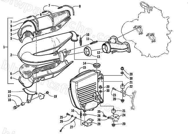 EXHAUST ASSEMBLY diagram