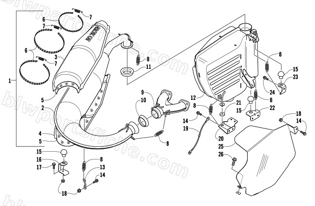 EXHAUST ASSEMBLY diagram
