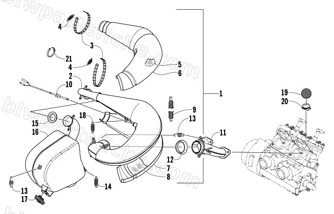 EXHAUST ASSEMBLY diagram