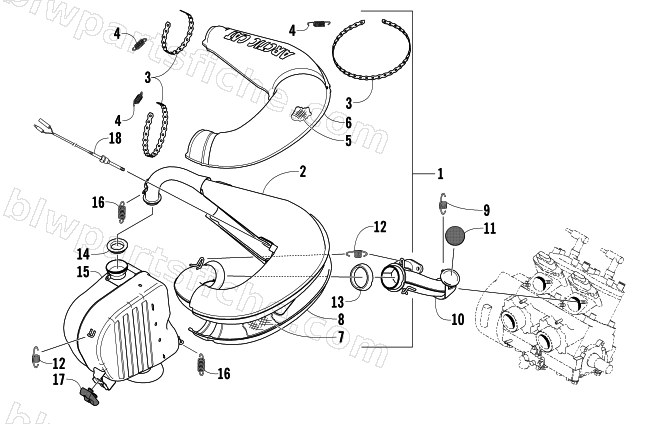 EXHAUST ASSEMBLY diagram