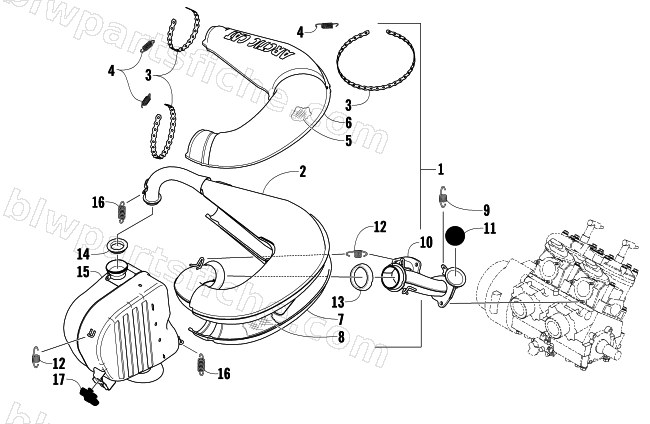 EXHAUST ASSEMBLY diagram