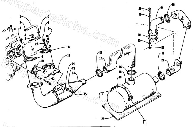 EXHAUST ASSEMBLY diagram