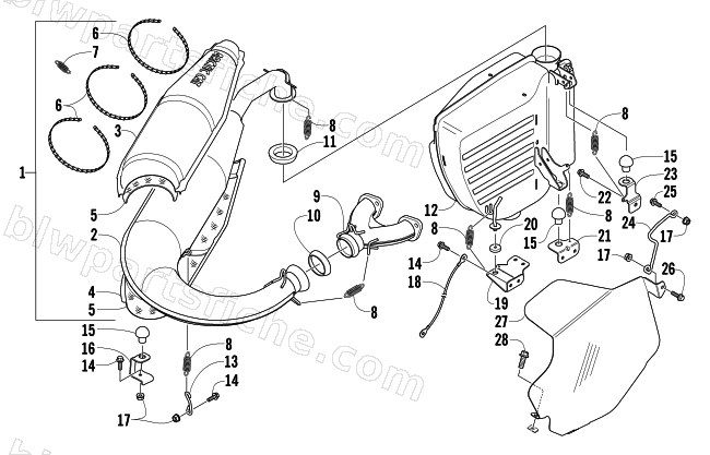EXHAUST ASSEMBLY diagram