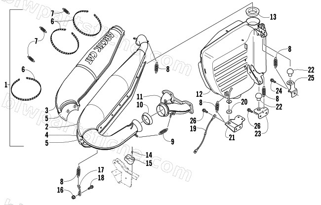EXHAUST ASSEMBLY diagram