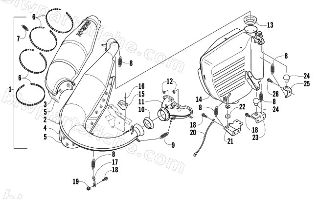 EXHAUST ASSEMBLY diagram