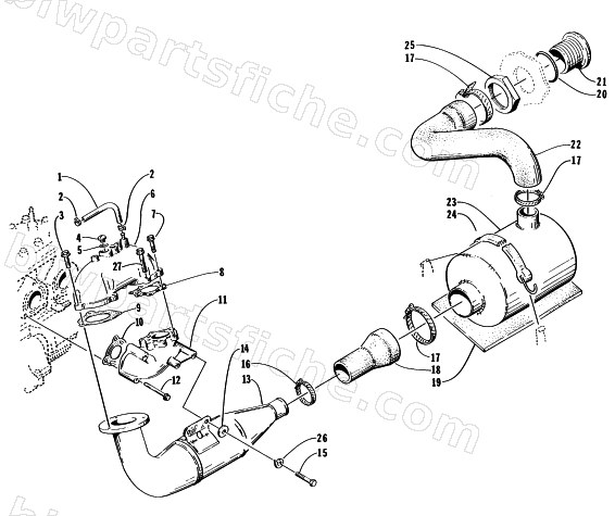 EXHAUST ASSEMBLY diagram