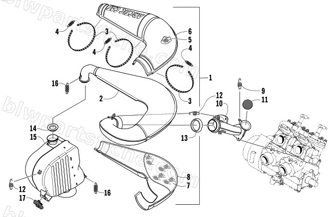 EXHAUST ASSEMBLY diagram