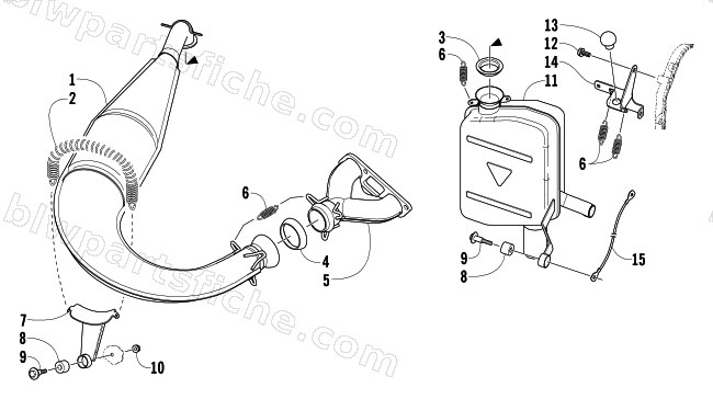 EXHAUST ASSEMBLY diagram