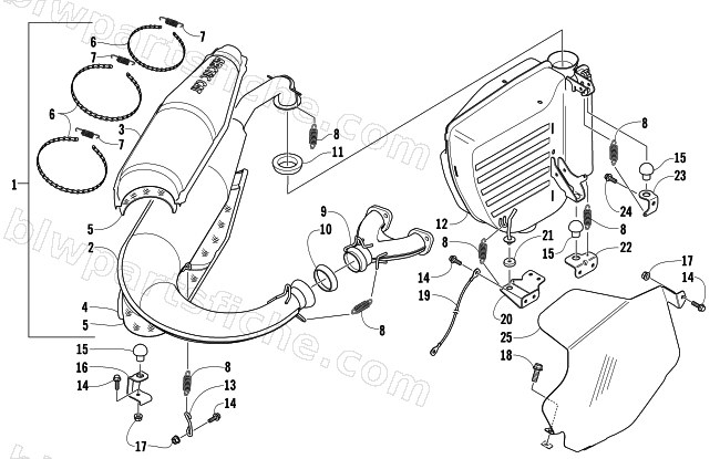 EXHAUST ASSEMBLY diagram