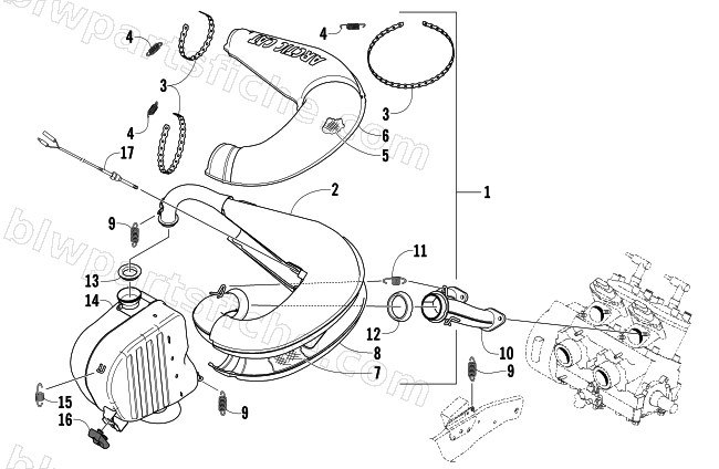 EXHAUST ASSEMBLY diagram