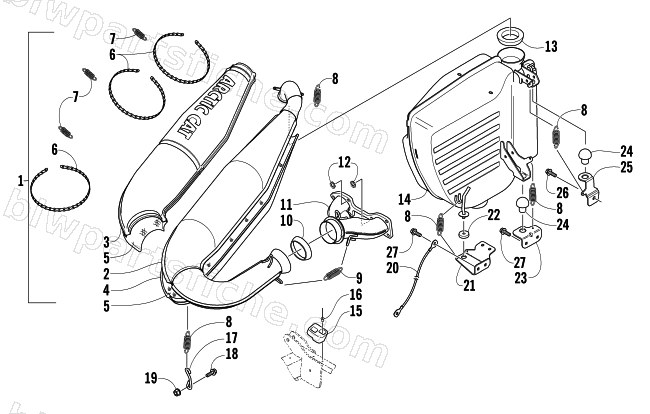 EXHAUST ASSEMBLY diagram