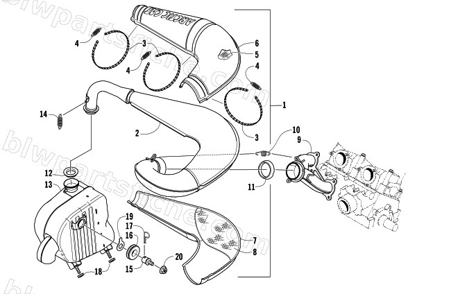 EXHAUST ASSEMBLY diagram