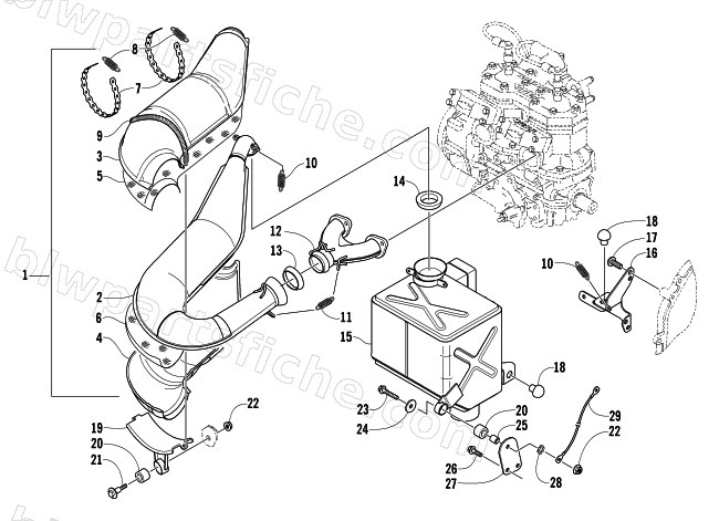 EXHAUST ASSEMBLY diagram