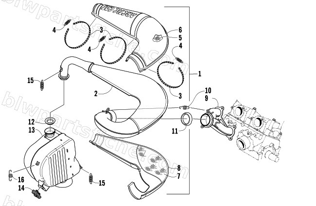 EXHAUST ASSEMBLY diagram