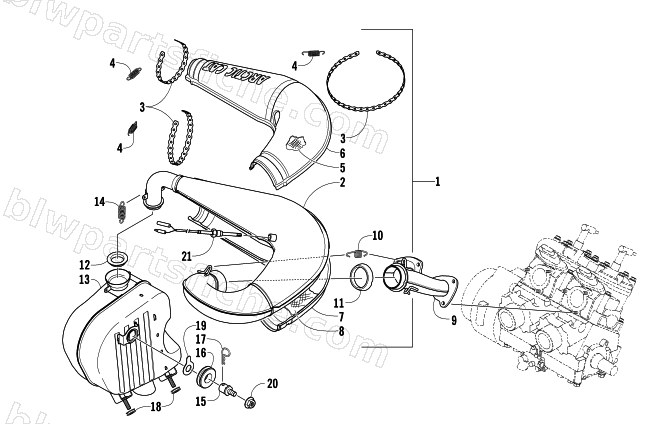 EXHAUST ASSEMBLY diagram