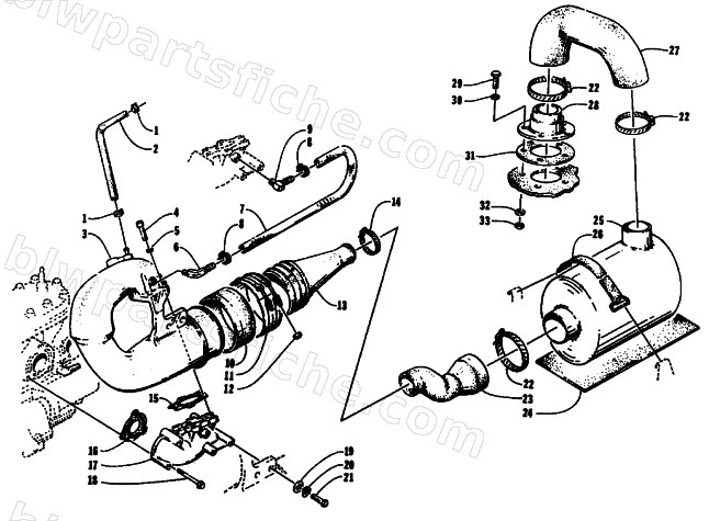 EXHAUST ASSEMBLY diagram