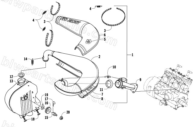 EXHAUST ASSEMBLY diagram