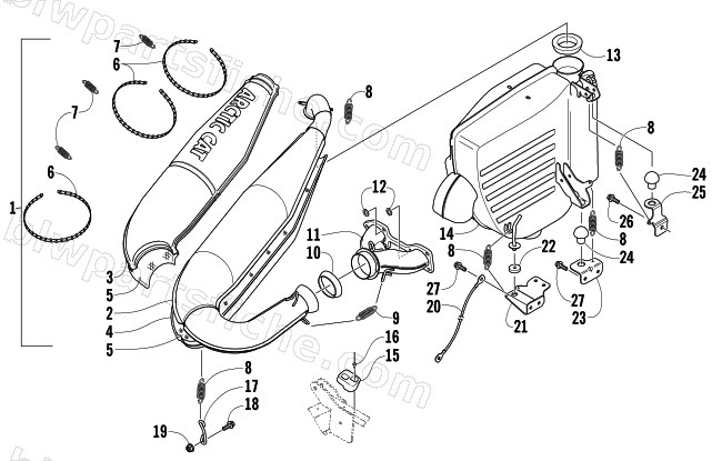 EXHAUST ASSEMBLY diagram