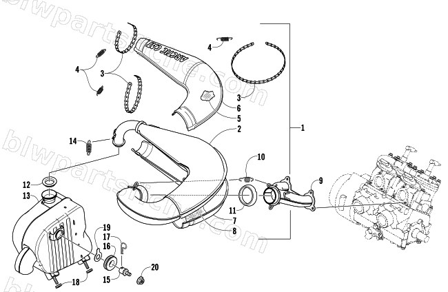 EXHAUST ASSEMBLY diagram