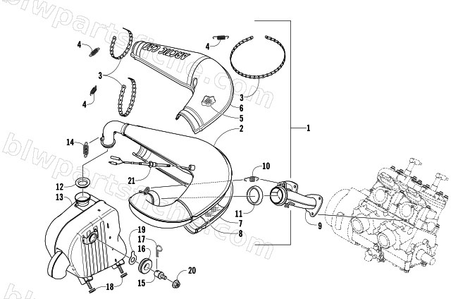 EXHAUST ASSEMBLY diagram