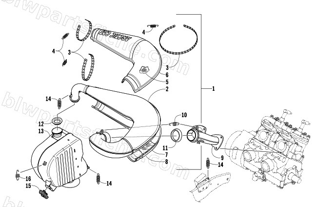 EXHAUST ASSEMBLY diagram