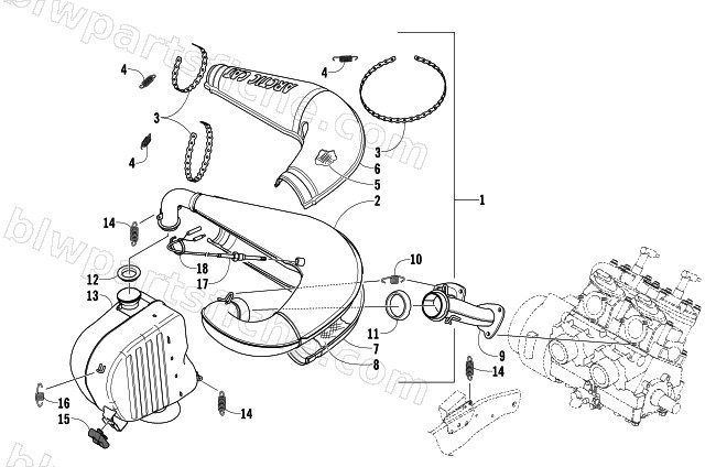 EXHAUST ASSEMBLY diagram