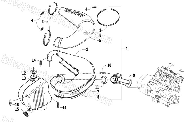 EXHAUST ASSEMBLY diagram