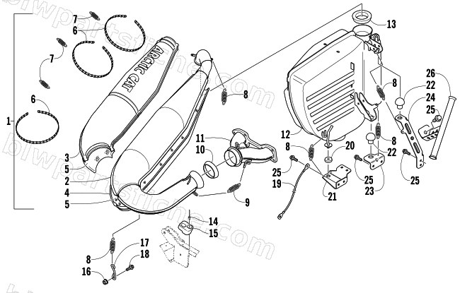 EXHAUST ASSEMBLY diagram