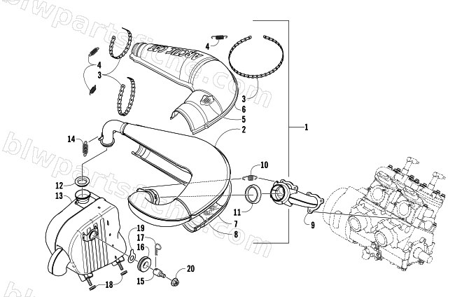 EXHAUST ASSEMBLY diagram