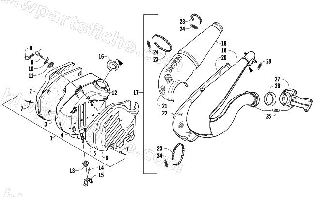 EXHAUST ASSEMBLY diagram