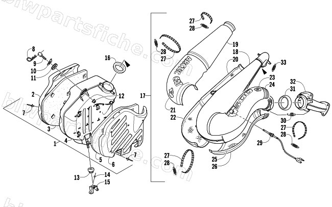 EXHAUST ASSEMBLY diagram