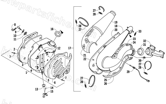 EXHAUST ASSEMBLY diagram