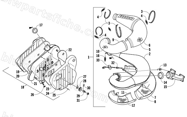 EXHAUST ASSEMBLY diagram